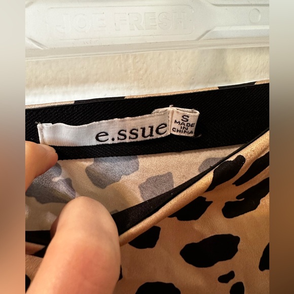 e.ssue Satin Patterned Midi Skirt - Picture 2 of 9